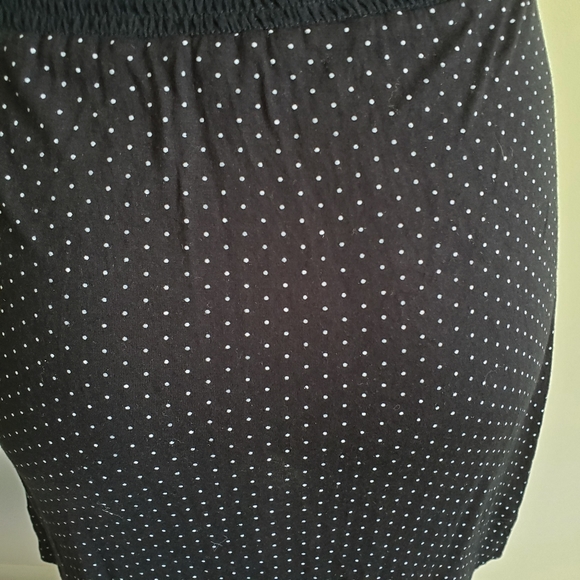 Free People Black Dot Sleeveless Dress Knit Waist - Picture 6 of 10